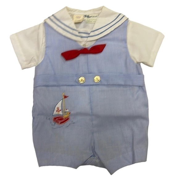 VINTAGE Tiny Todd original sailor onesie, shorts - Picture 1 of 6